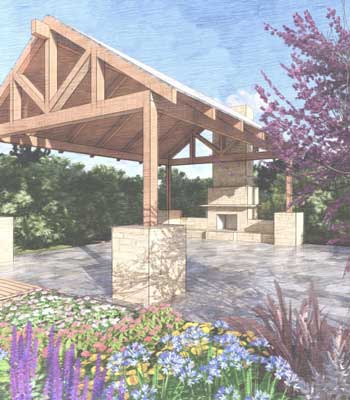 drawing of a gazebo