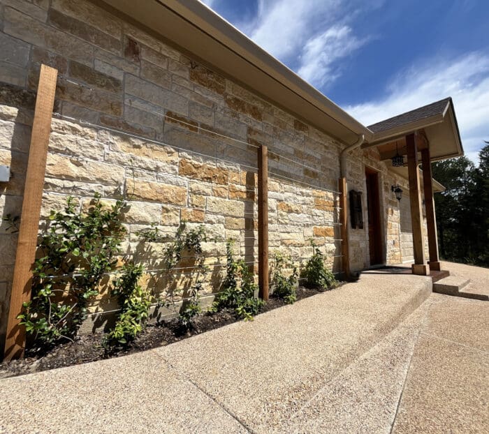 Concrete Ramp alongside a Trellis in Bryan, Texas