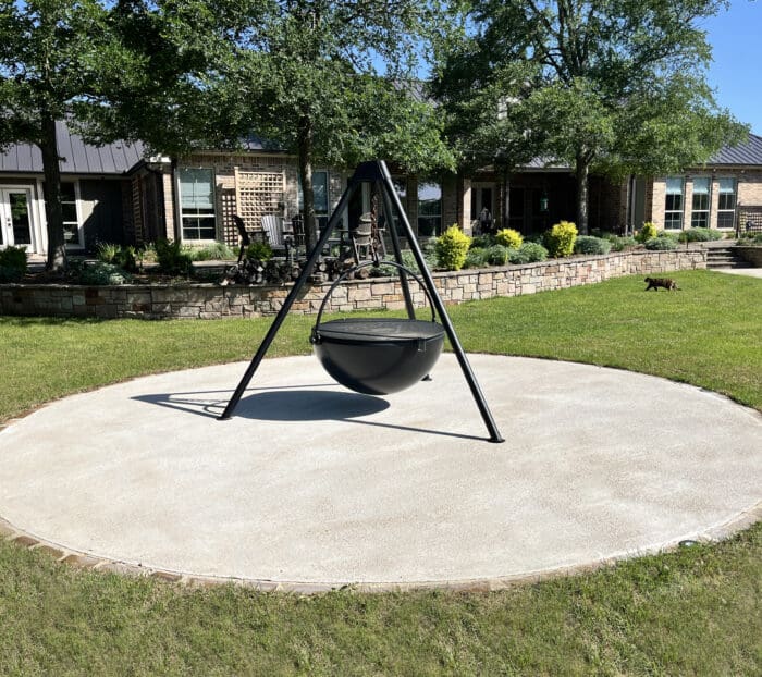 Concrete Patio for a Fire Pit in College Station, Texas
