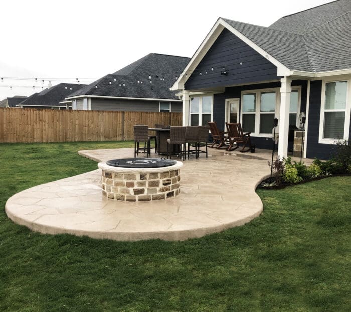 Concrete Patio for Outdoor Entertainment in College Station, Texas