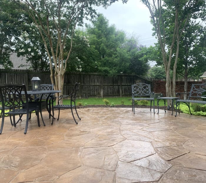 Stamp and Stain Concrete Patio in College Station, Texas