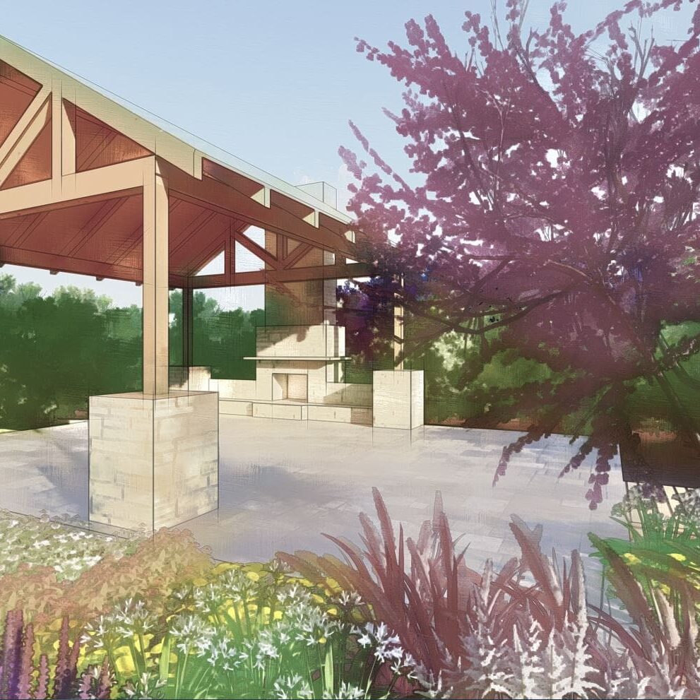 College Station -TX-Landscape-Design-Watercolor College Station -TX-Landscape-Design-Watercolor