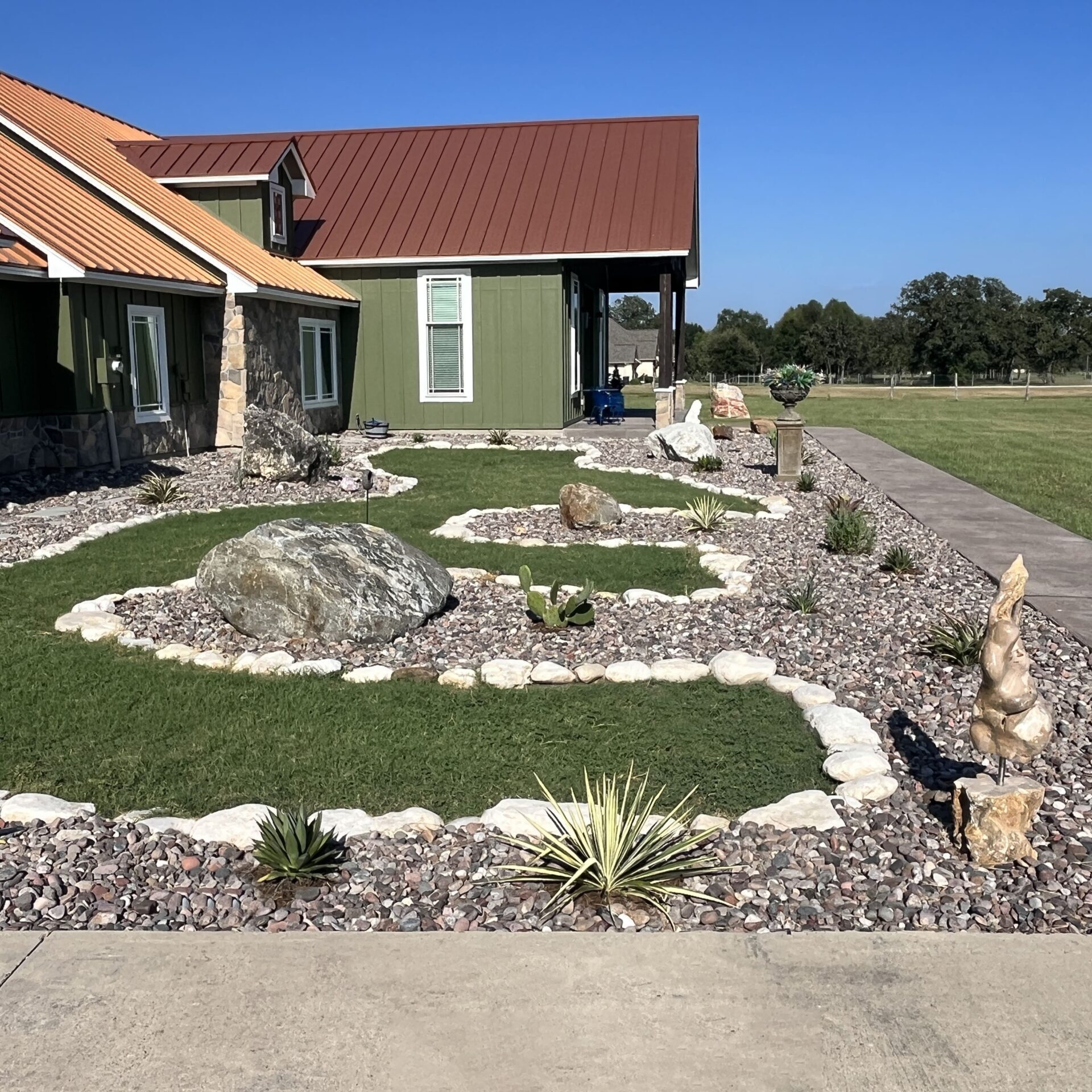 Navasota-Texas-Xeriscape-Landscape Navasota, Texas